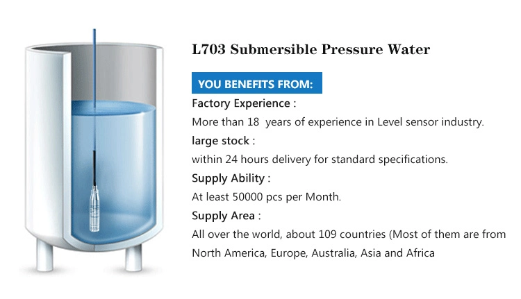 O nível do tanque de água de esgoto de 10 V Macsensor 0 mede o nível de água Sensor de pressão 4-20mA