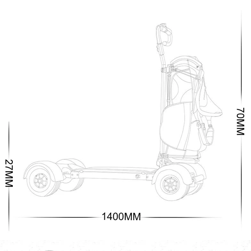 2023 Electric Four-Wheel Dual Drive 3000W Scenic Sightseeing Cruiser Scooter