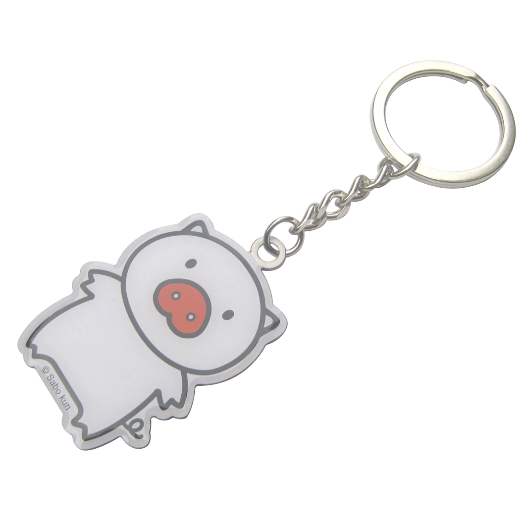 Wholesale/Supplier Bulk Custom Made Free Sample Cartoon Color Fill Printing Key Chain Promotion Cheap Photo Metal Keychain (A2102069)