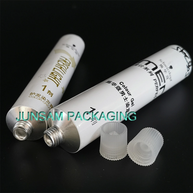 Hair Coloring Cream Flexible Tube Made of Pure Aluminum Metal Packaging Producer Price