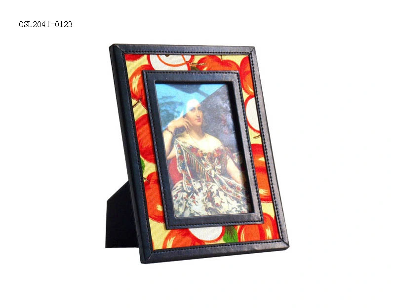 Custom European Style Faux Leather Picture Photo Frame