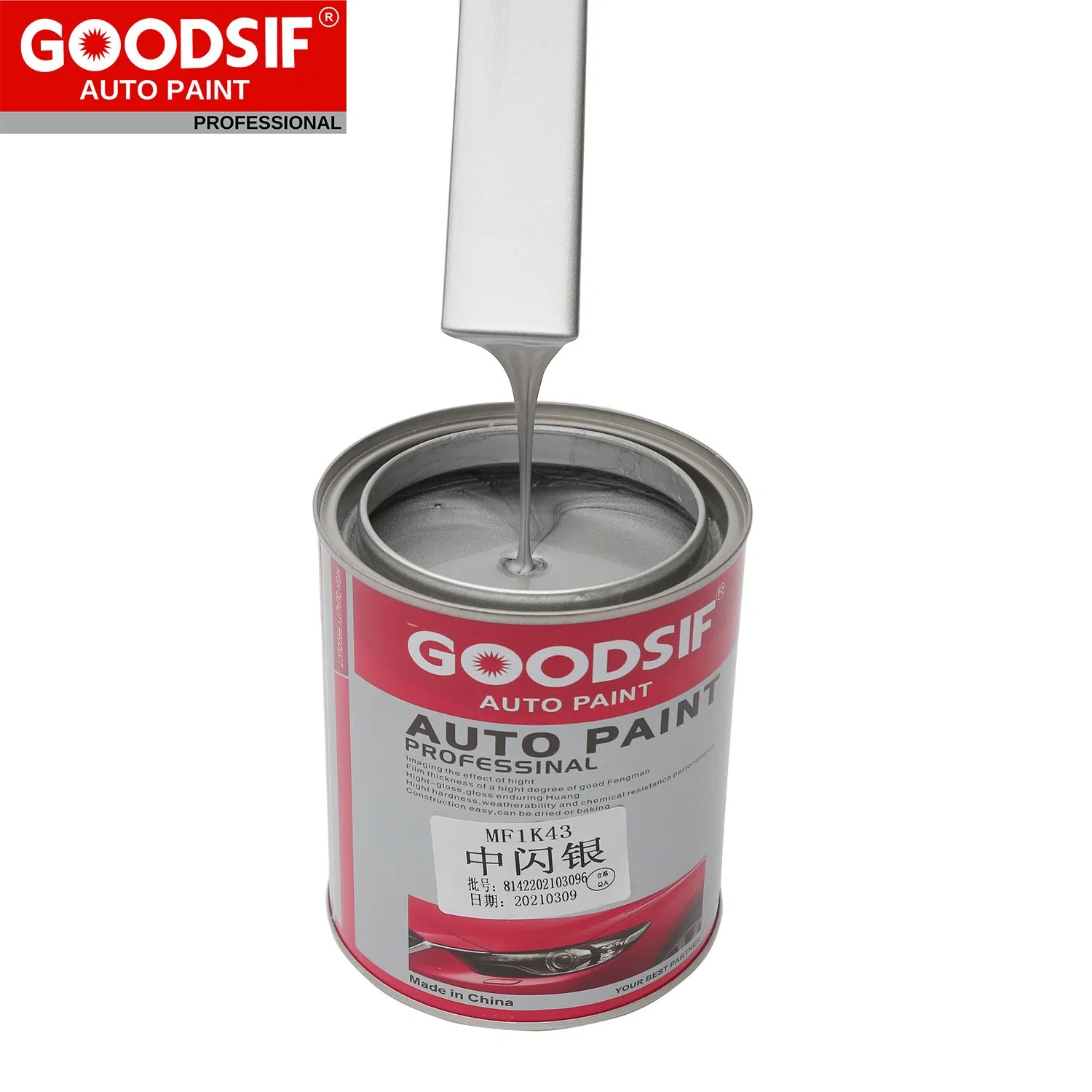 China Well Known Car Paint Manufacturer Goodsif Auto Thinner Solvent Based High quality/High cost performance  Automotive Varnish with 2K Clearcoat Kit