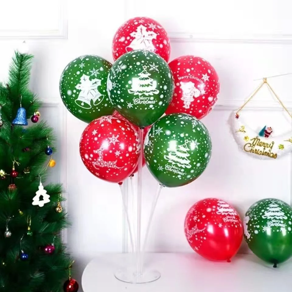 100 PCS Christmas Party Decorations Party Supplies Christmas Latex Balloons