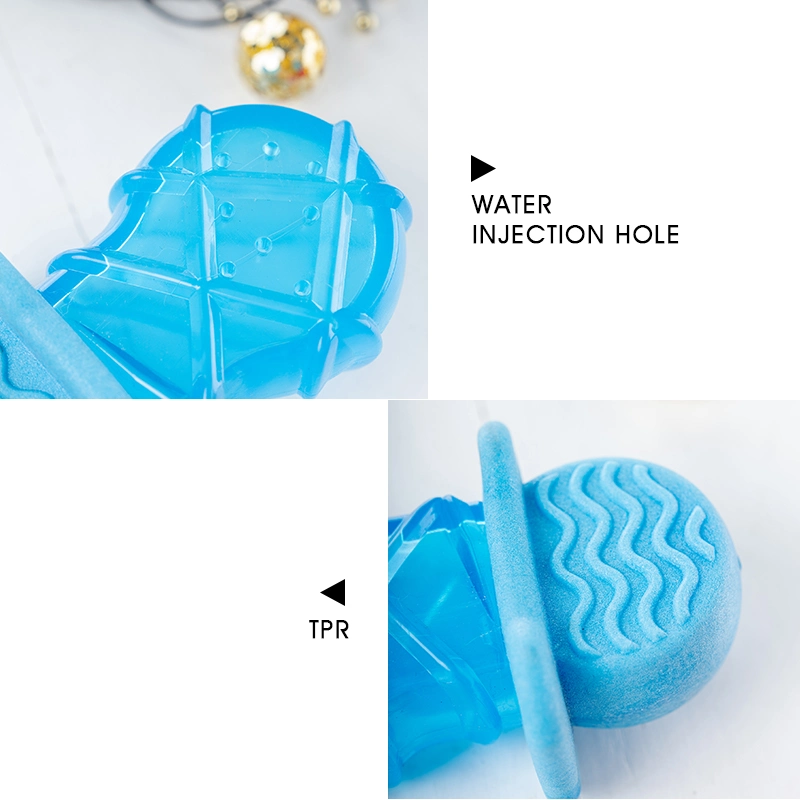 Dog Summer Frozen TPR with water injection hole clean and grind the teeth Cooling Toy