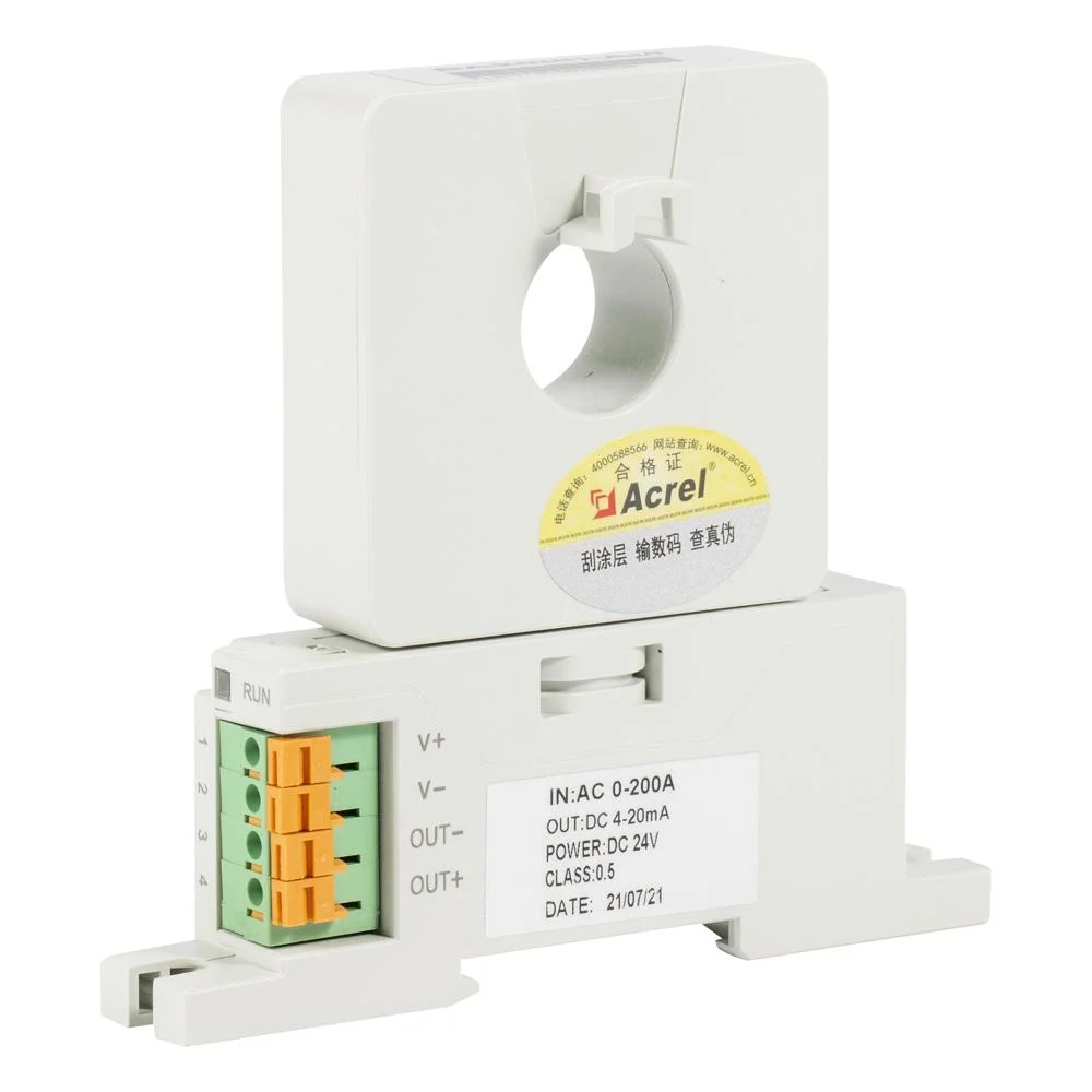 Acrel Ba20 (II) -Ai/I (V) 0-5V/4-20mA DIN Rail Integrated Type Smart AC Current Transducer Class 0.5 for Automated Industry