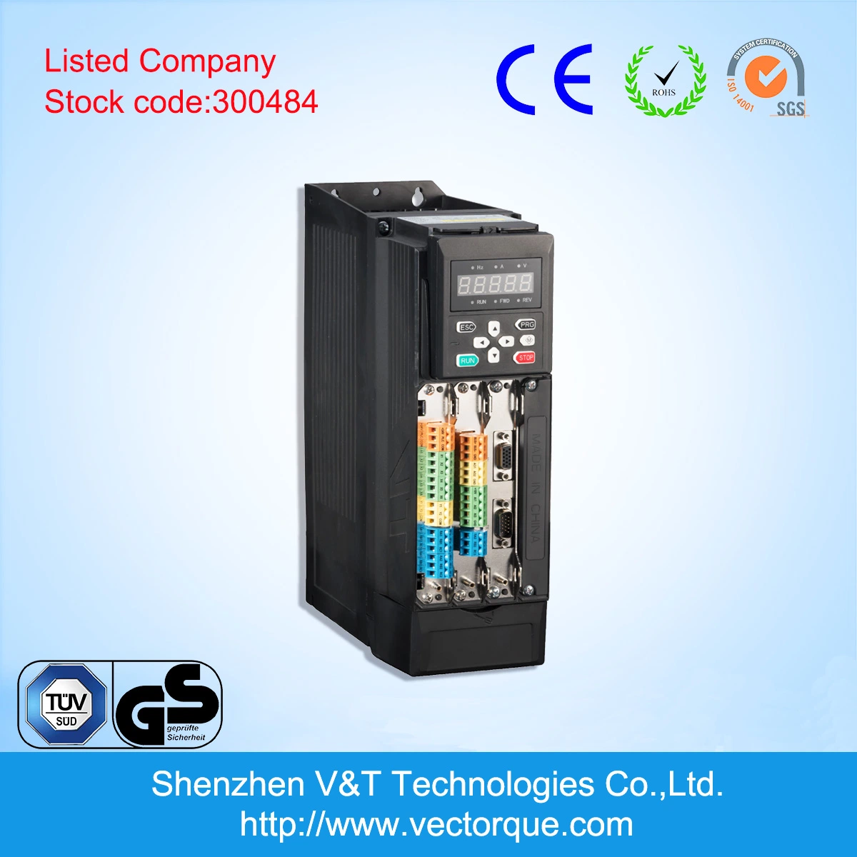 Vts100 45kw V/F Vector Torque Control with Encoder Feedback AC Drive