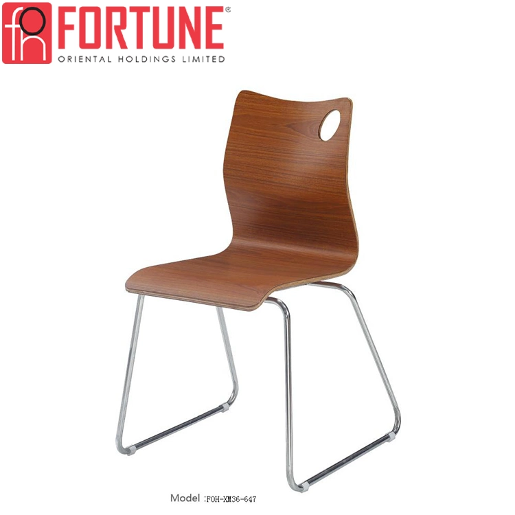 Commercial Stainless Steel Restaurant Chairs Wood Design for Siting (FOH-XM43-667)