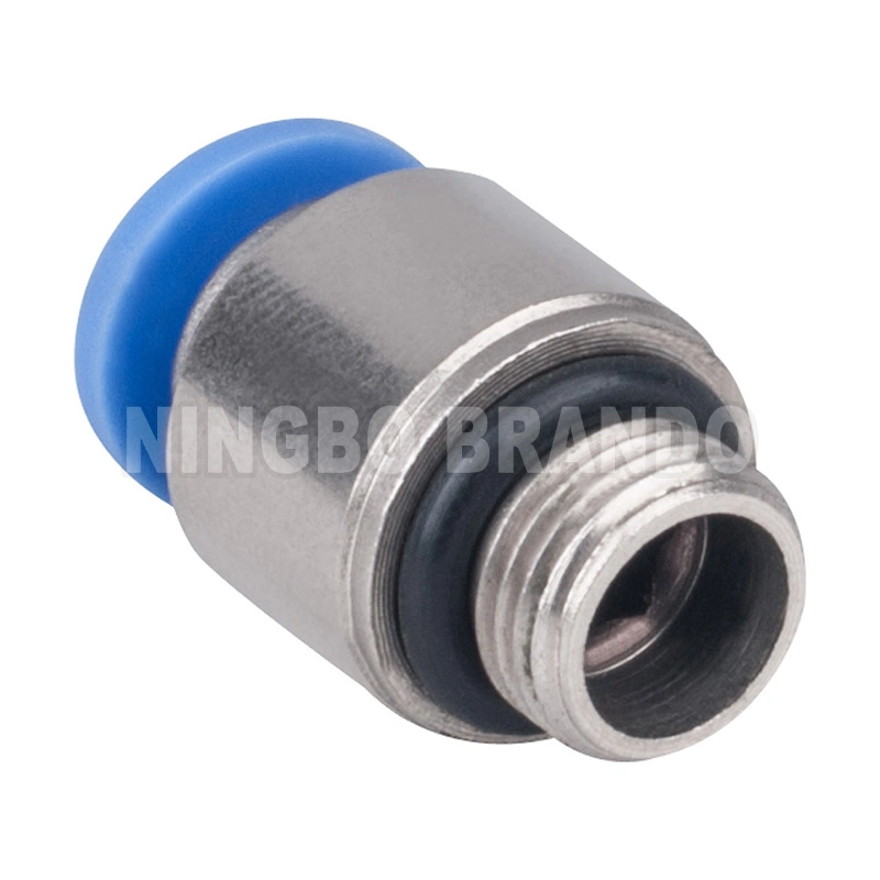 POC recto macho redondo empuje en el tubo neumático conector adaptador de manguera de 4mm 6mm 8mm 10mm 12mm 1/8 1/4 3/8 1/2" M5 M6