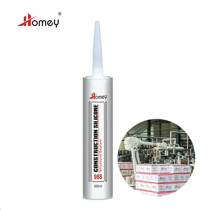 Homey 300ml Neutral Cure Weatherproof Structural Silicone Sealant Black