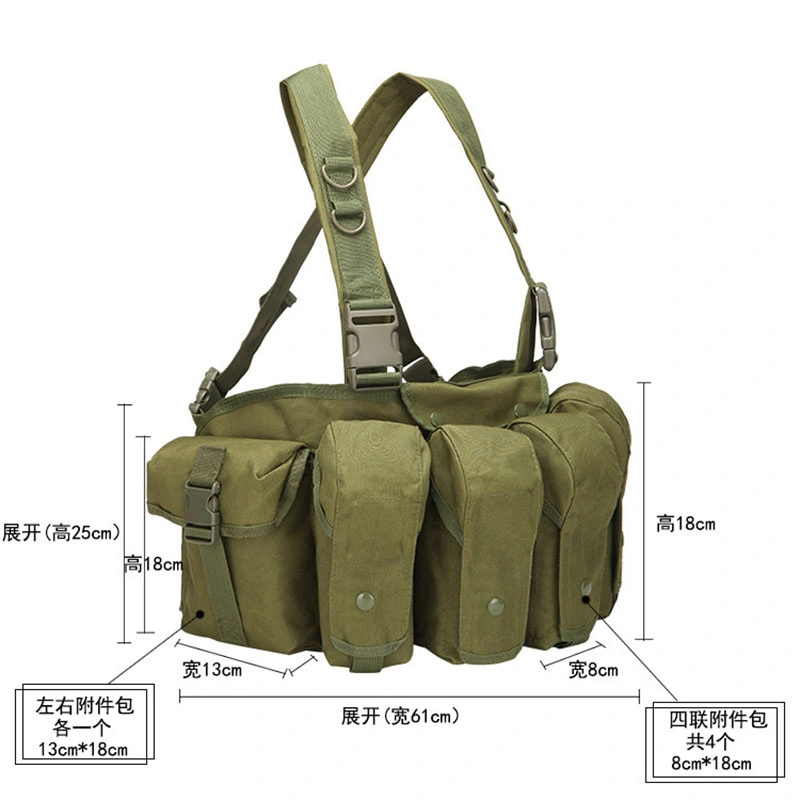 Lightweight Camouflage Tactics Back Chest Hanging Vest Ak Belly Pocket Outdoor CS Field Equipment