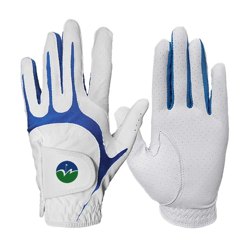 Logotipo personalizado de alta calidad suave Zurdos Cabretta guantes de golf