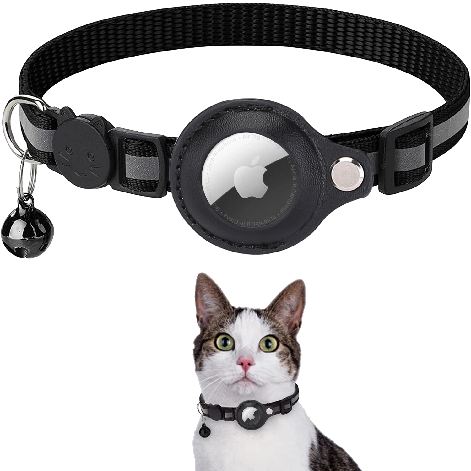 Hot Selling Cat Supplies Persionalized Logo Nylon Air Tag Collars