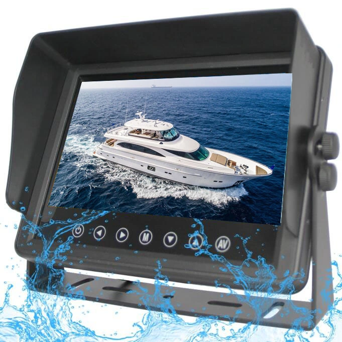 7inch Waterproof Rear View Backup Quad Car LCD Monitor