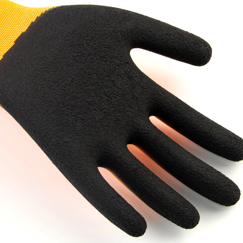 Working L Outdoor Mens Waterproof Foam Latex Coated Winter Work Gloves Leather