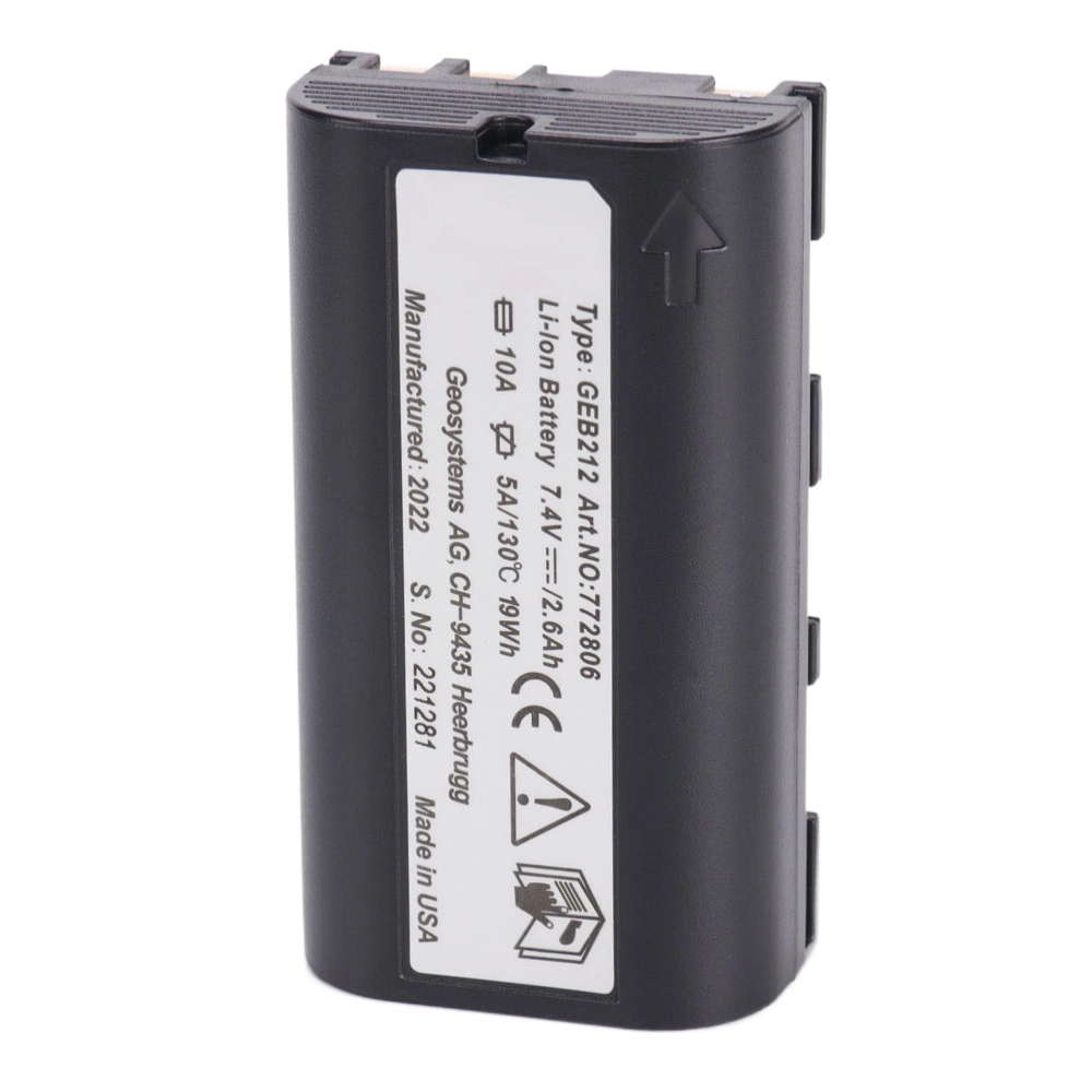 Geb212 2.6ah Rechargeable Lithium-Ion Battery for Survey Instrument Battery