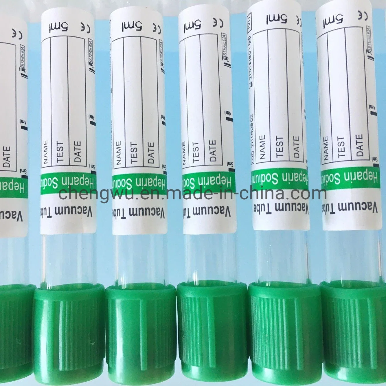 Medical Green vacuum Micro Blood Collection Lithium Sodium Heparin Tube