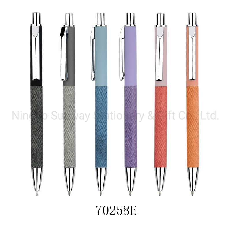 Novelty High Quality Luxury Craft Paper Aluminium Ball Pen for Promotional