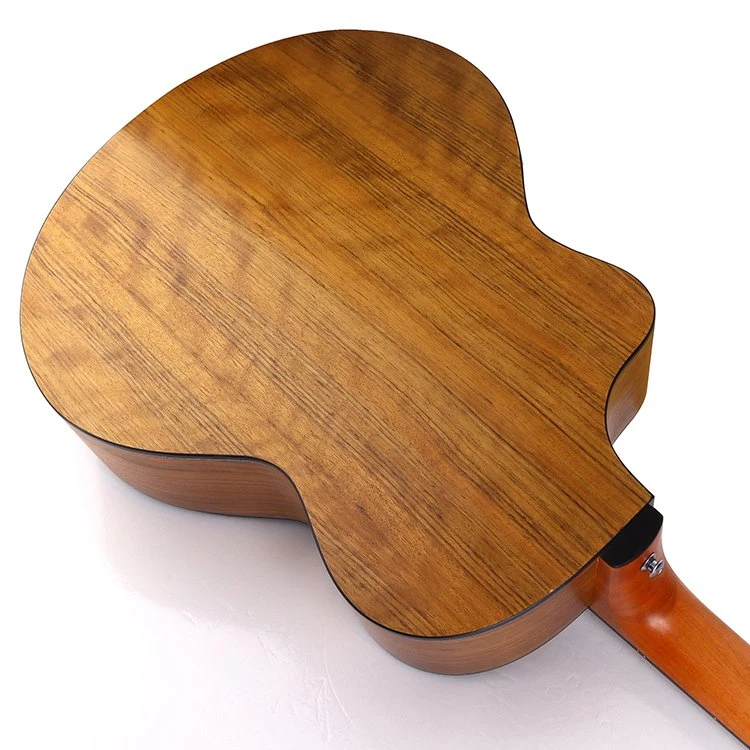 Sj-R1-R 2020 New OEM Guitar Factory Wholesale Price Walnut Satin Cutaway Electric Acoustic Guitar with Armrest