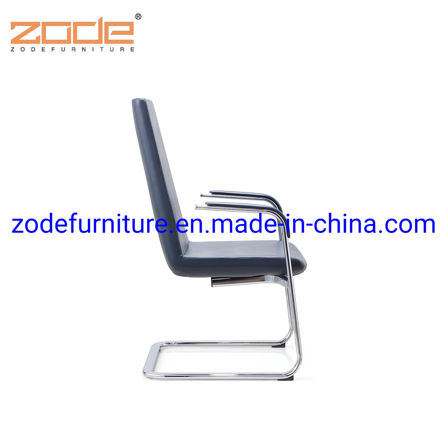 Zode Hot Sale High End Leather Conference Staff Visitor Waiting Chair Office Furniture Solid Wood Chair Executive Leather Operative Chair