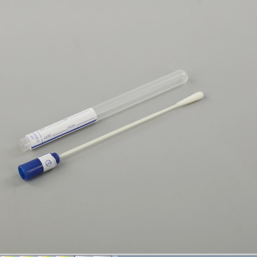 Forensic Diagnostic Flocked Sterile DNA Test Swab with Tube