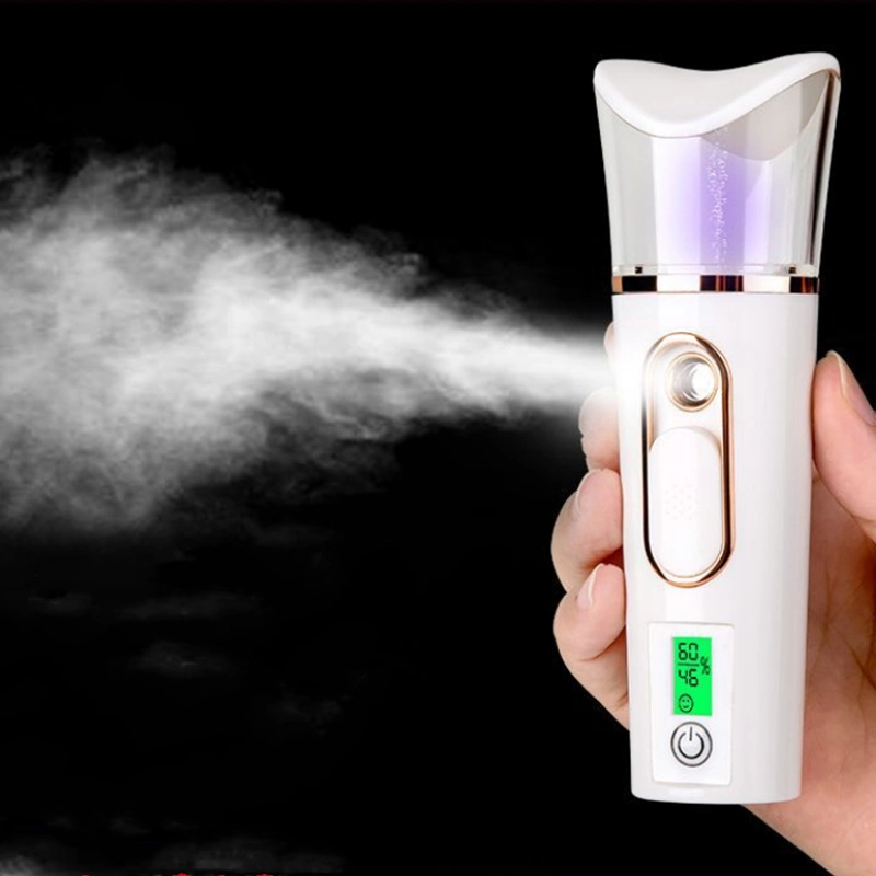 New 2022 Portable Handheld Nano Face Steamer with Power Bank and Skin Moisture Test