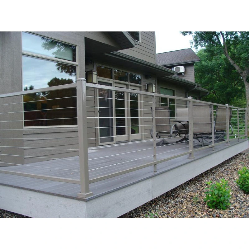 Exterior Balcony Stainless Steel Cable Deck Railing Design/Wire Rope Handrail/Staircase Railing