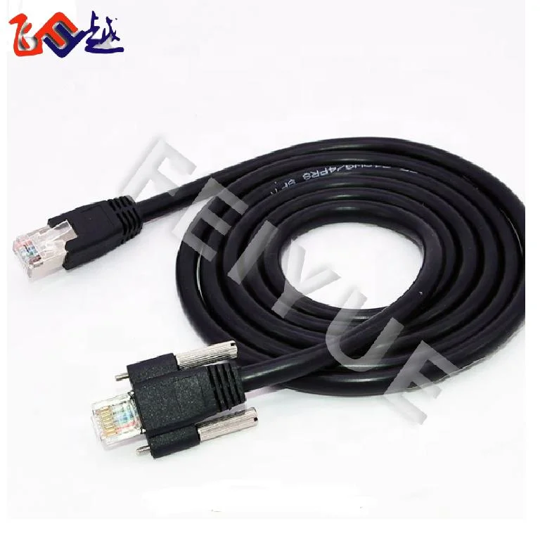 High Flexible RJ45 Cable with Locking Screw for Gige Industrial CCD Camera