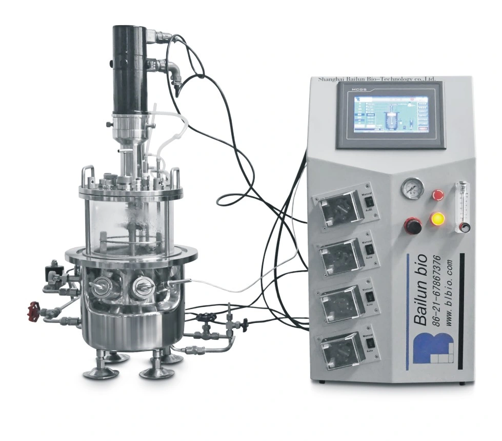 Laboratório de vidro biorreactores fotográficos para o cultivo de algas com biorreator de perfusão Esterilização de equipamentos do sistema no local