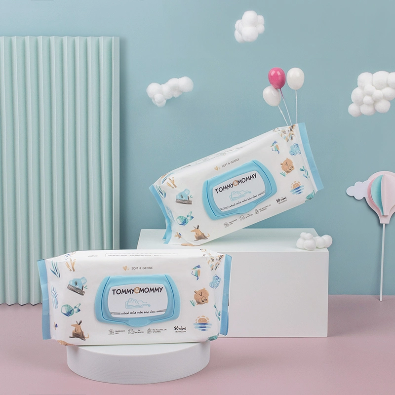 Tommy & Mommy Baby Wipes Baby Hand & Face Cleansing Wipes to Remove 95% of Germs and Dirt From Skin