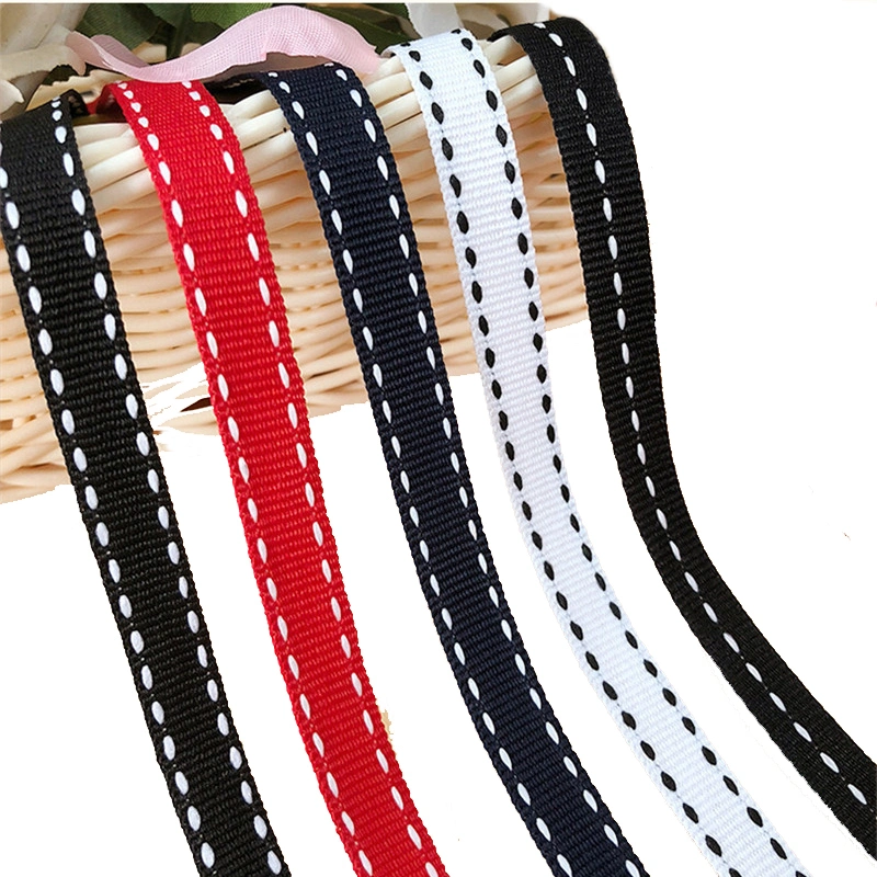 High Color Fastness of 4.0 Custom Ribbon for Gifts/Garments/Packing/Festival/Wrapping Saddle Stitched Grosgrain Ribbon