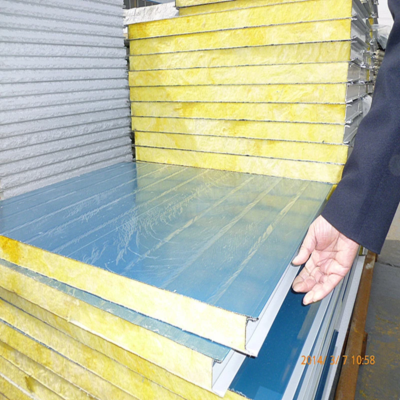 Steel Warehouse Sandwich Insulation EPS Glass Wool PU Panel for Roof and Wall