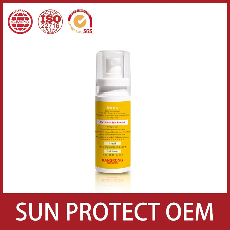 Best Outdoor Refreshing Private Label Sunscreen Spray SPF50