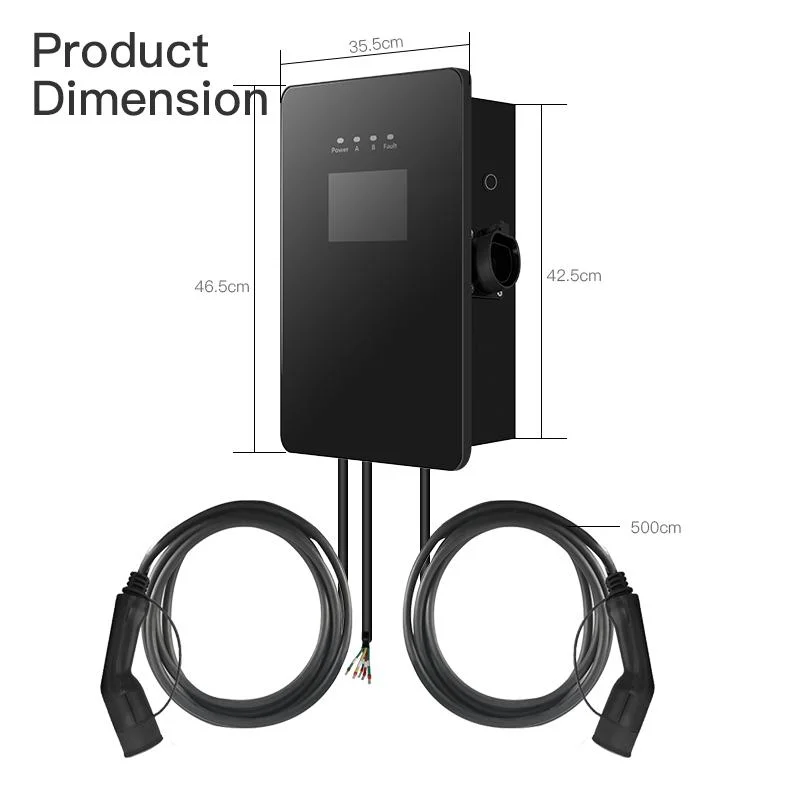 Wallbox EV Charger Type2 2*7kw/11kw/22kw Electric Car Charging Station