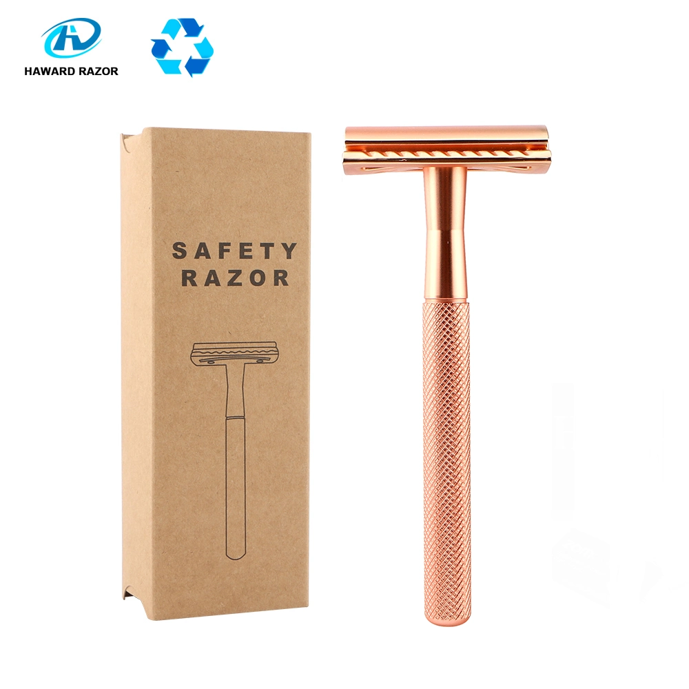 D657 Mens Metal doble filo de la seguridad de afeitado Razor/Rasierhobel navaja/la cara.