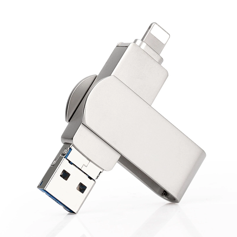 Drehbare Metallkarte USB-Flash-Laufwerk Festplatte drehbar