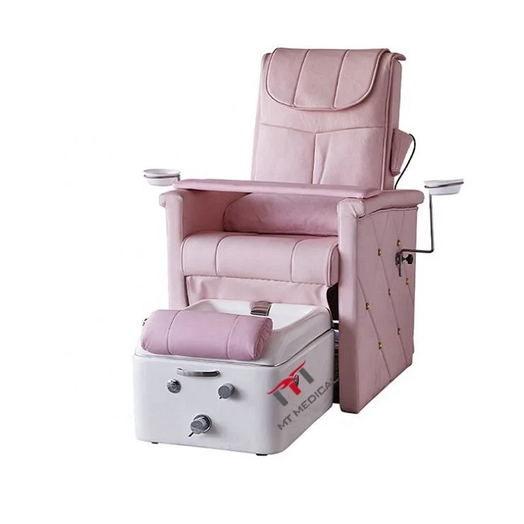 Chinese Manufacturer Hot Sales Beauty SPA Massage Bed Pink Pedicure Chair Set