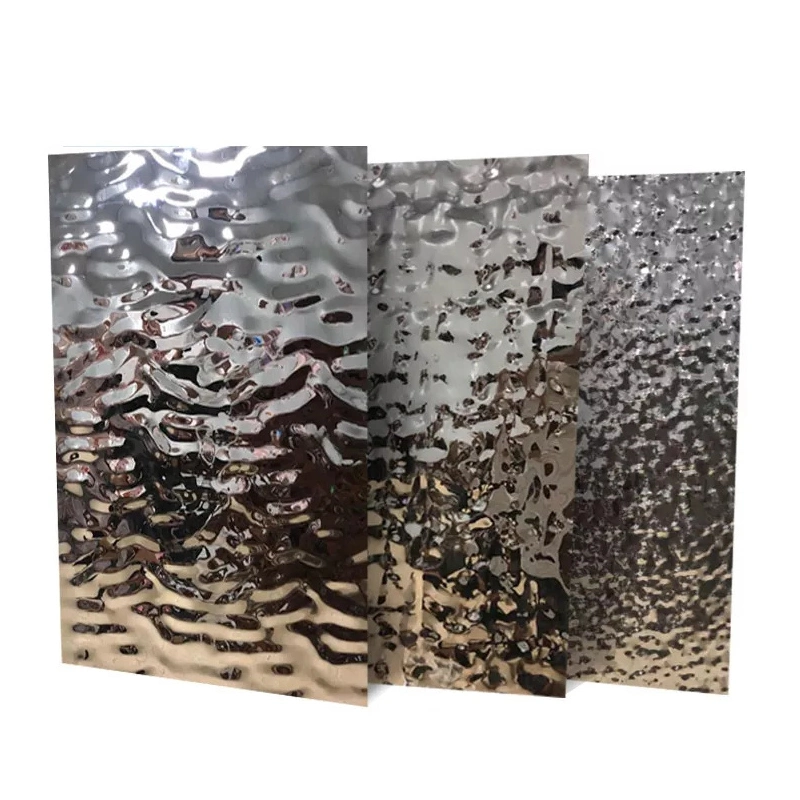 China Manufacturer Water Wave Embossed Stainless Steel Plate Plate