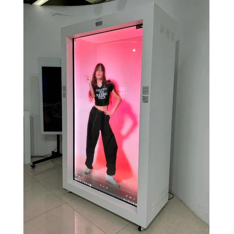 86inch Transparent Showcase LCD Display Touch Screen Museum Library Commercial Hologram