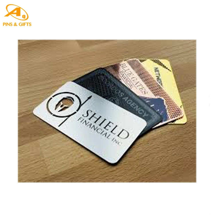 Luxury Credit Metal Card Brush PVC Wire Drawing Effect Metal Name Business Card