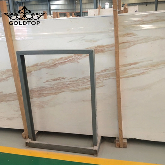 Polished Fihish Surface Golden Marmo Ariston Aristide Gold Vein White Marble Slab Chinese White Calacatta Gold Marble