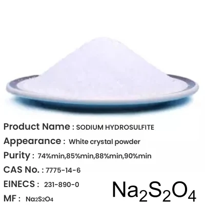 Na2s2o4 qualité alimentaire blanc pur poudre d'odium Hydrosulfite