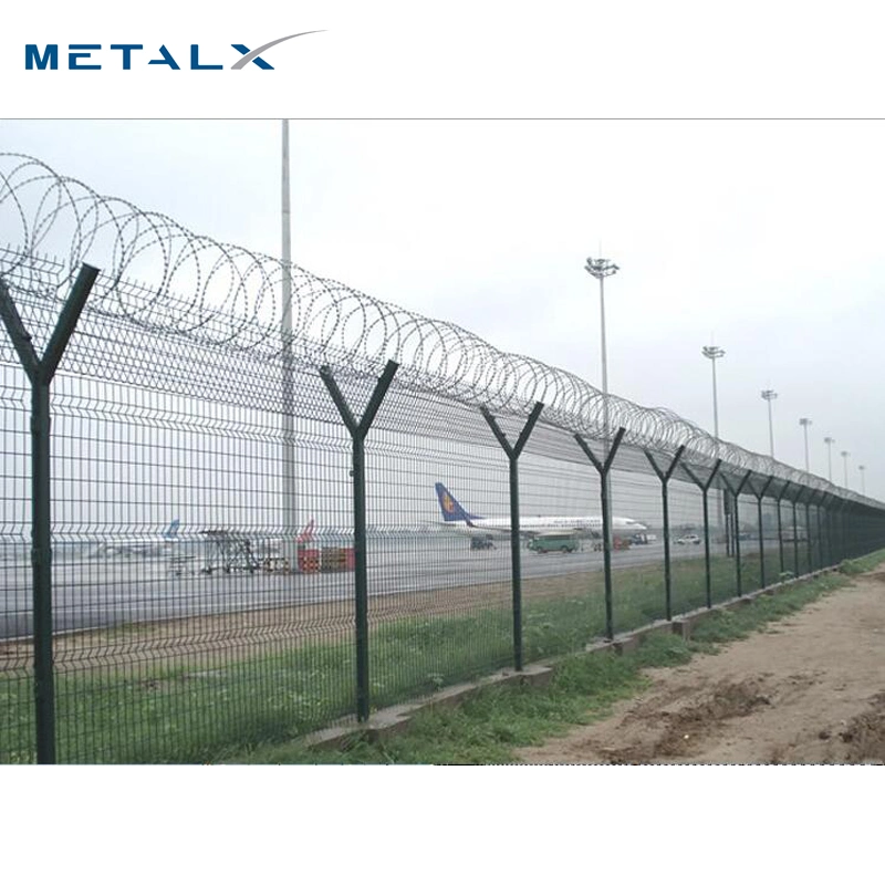 Airport Perimeter Fencing PVC Coated Airport Security Fencing PVC Coated Curved Fence Panels