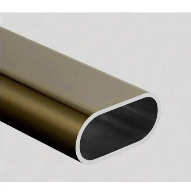 Powder Coated Aluminum Pipe Tube Extrusion Profile Oval Round Shaped