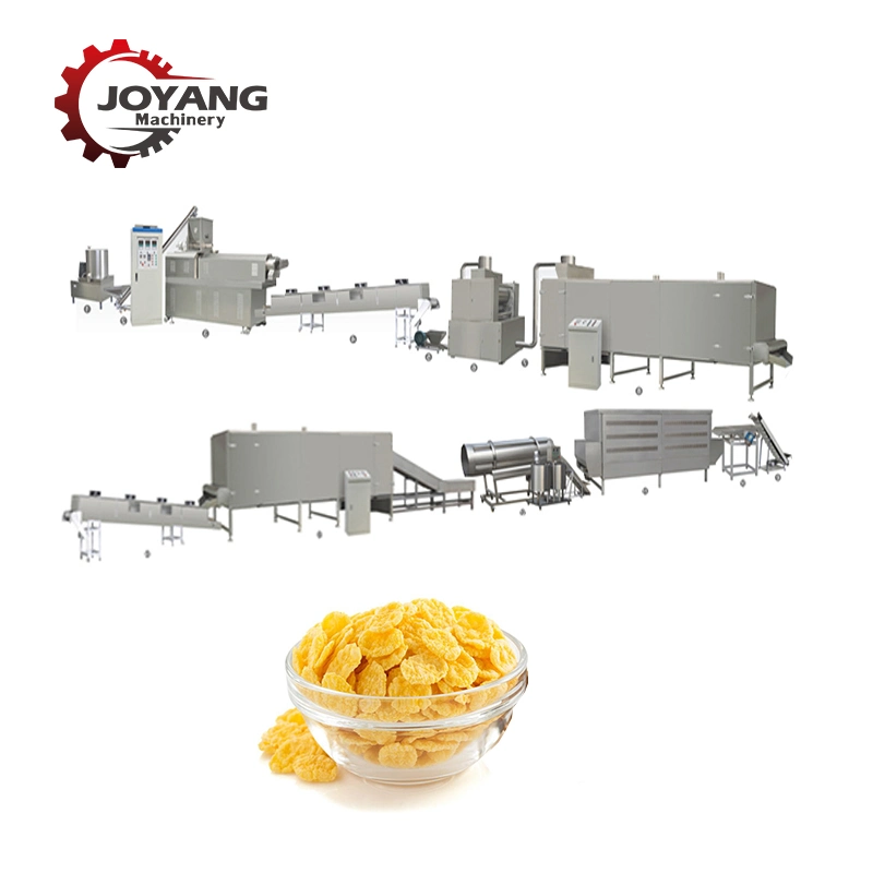 Extruded Puff Corn Rice Cereals Breakfast Coco Chocolate Corn Flakes Making Machine