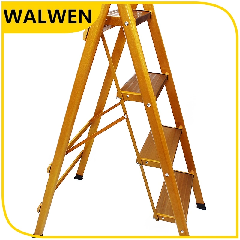 Plastic-Sprayed 3 Wide Step Folding Attic Ladder