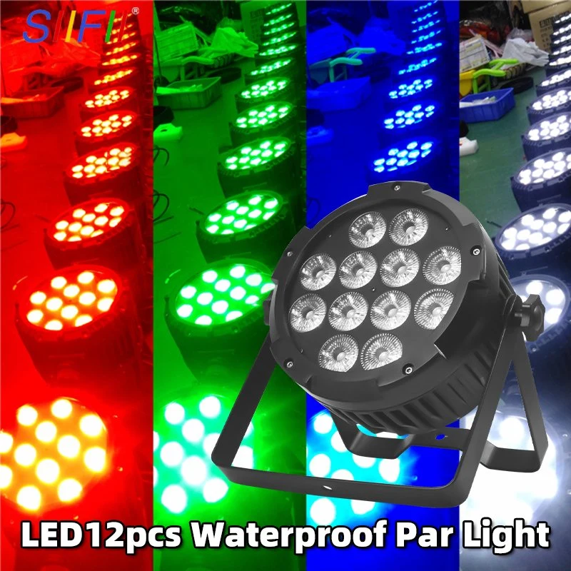 Waterproof Battery PAR Light 12X18W Rgbaw+UV 6 in 1 LED Mobile Phone APP Control Stage Light DJ Disco Equipment