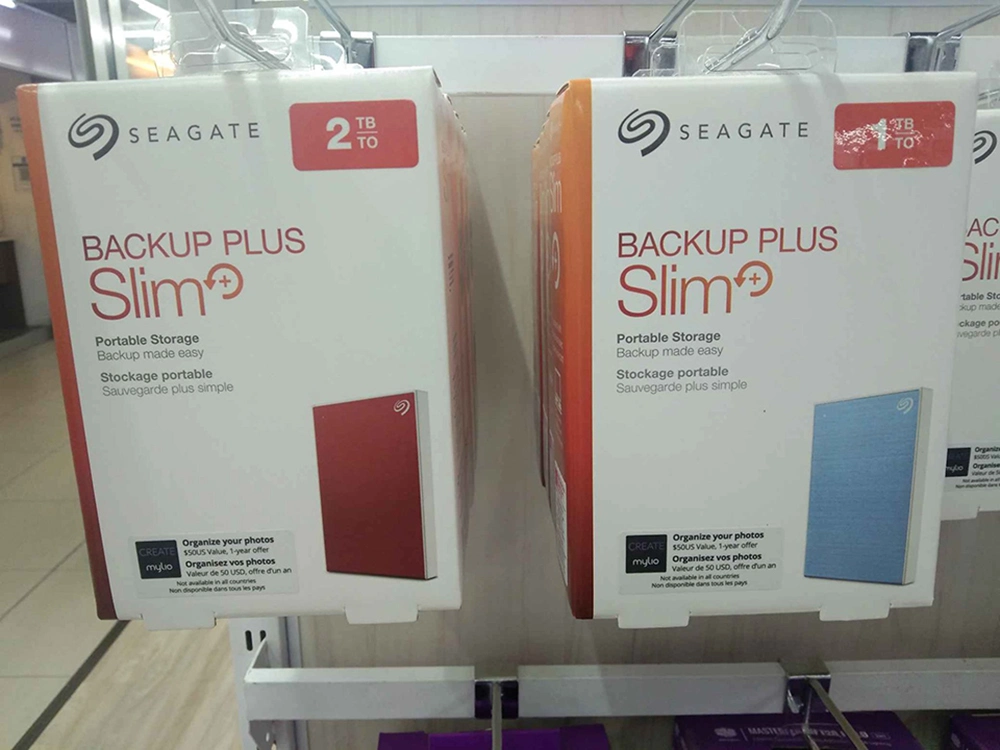 Seagate Backup Plus Slim 1tb External Hard Drive Portable Storage Sthn1000400 USB 3.0 SSD/HDD