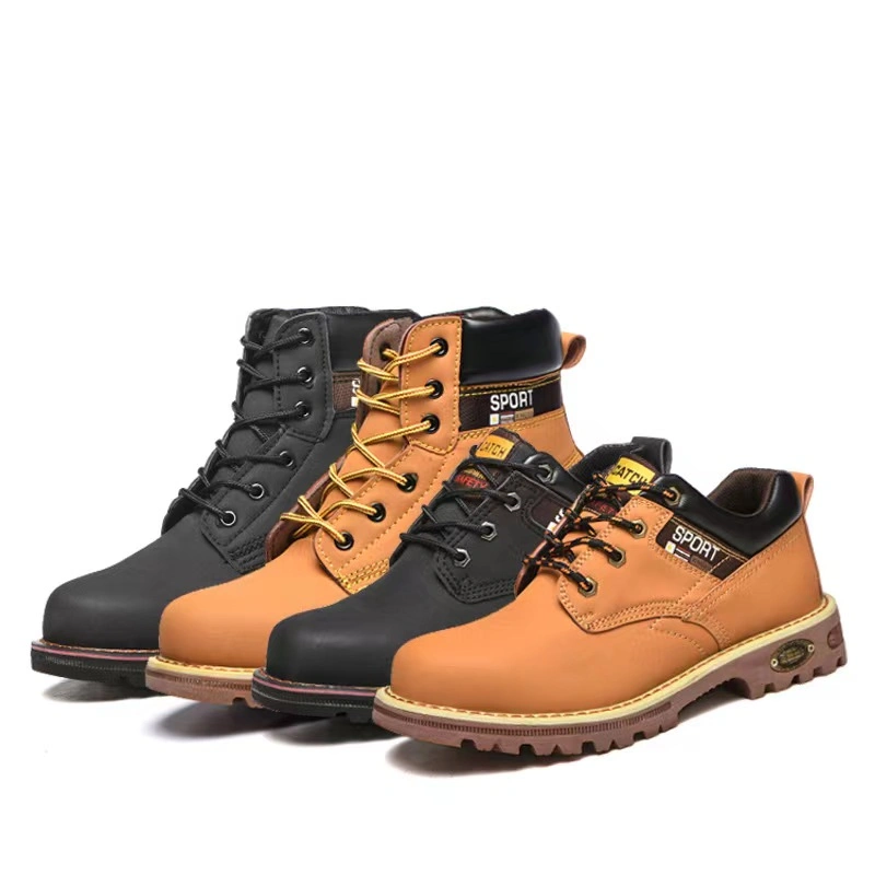 2023 New Men Boots Outdoor Snow Boot Thick Plush PU Warm Waterproof Safety Shoes