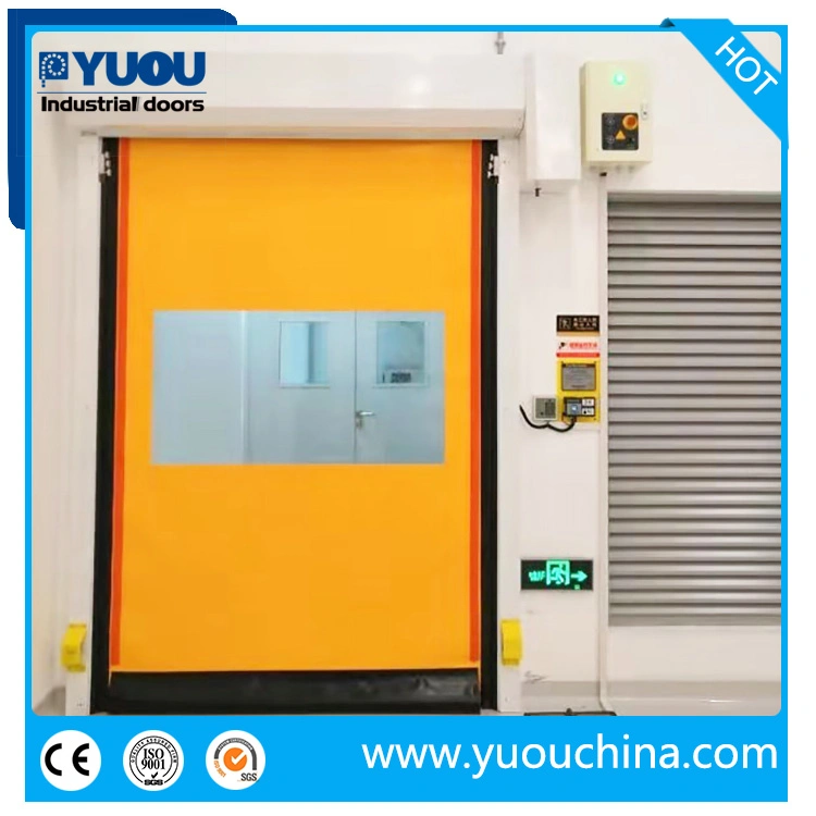 Automatic PVC Fabric Interior GMP Zipper Type Airtight Self Recovery Reset Repairing High Speed Roll up Rapid Roller Shutter Fast Acting Door for Clean Room