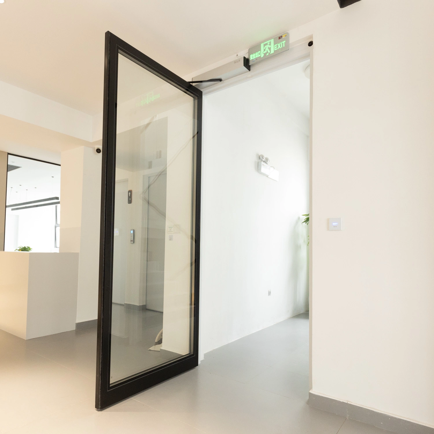 Teckey Commercial / Home Automatic Interior Aluminium Glass Sliding Door Hung Sliding Door